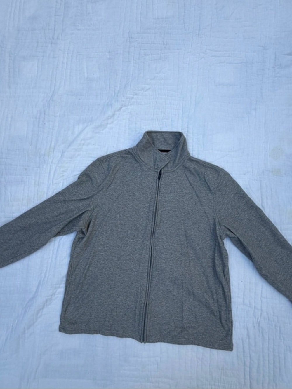 Alfani Men's Heather Gray Lightweight Zip Jacket